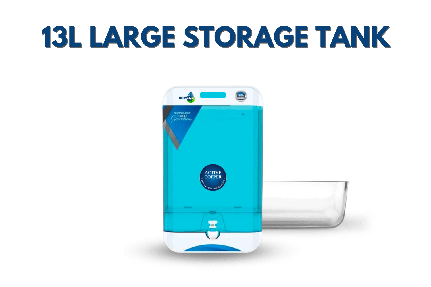 13L storage tank by Aqua RO Water Purifier